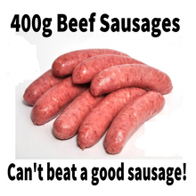 Load image into Gallery viewer, Beef Sausages 400g
