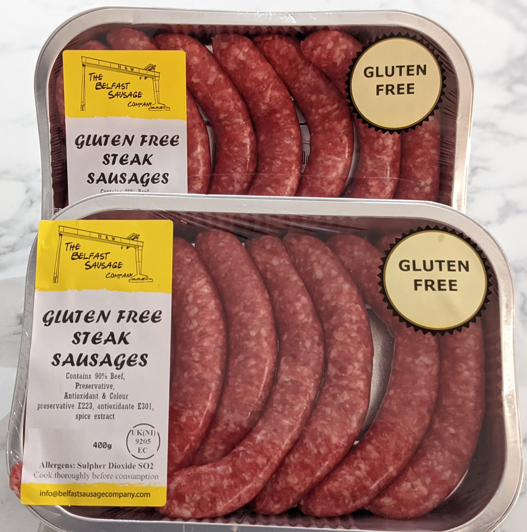 Gluten Free Steak Sausages 400g