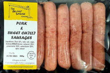 Load image into Gallery viewer, Pork and Sweet Chilli Sausages 400g
